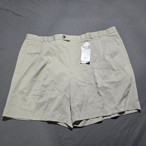 Cutter & Buck Pleated Performance Shorts Mens 52B Beige Tan NEW